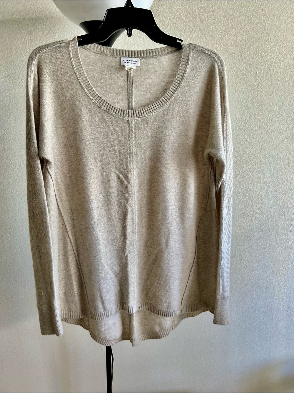 Club Monaco Italian Cashmere Scoop Neck Long-Sleeve Sweater